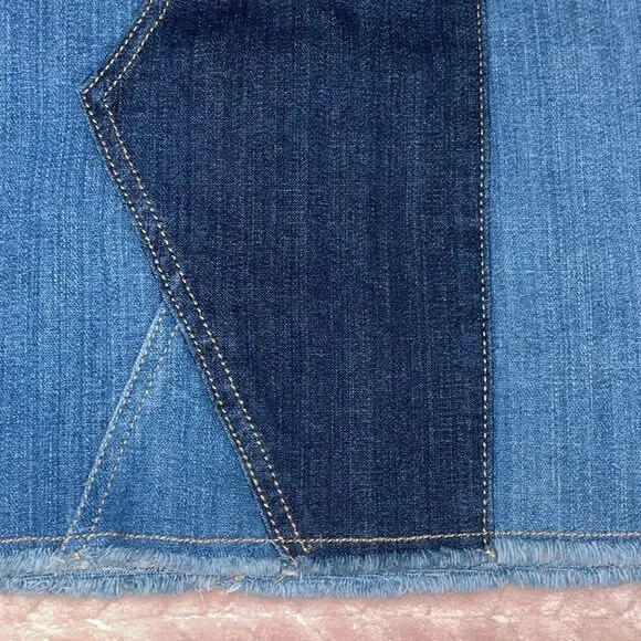 Arizona Jean Co Womens Colorblock Patchwork Short Denim Skirt - Picture 3 of 5